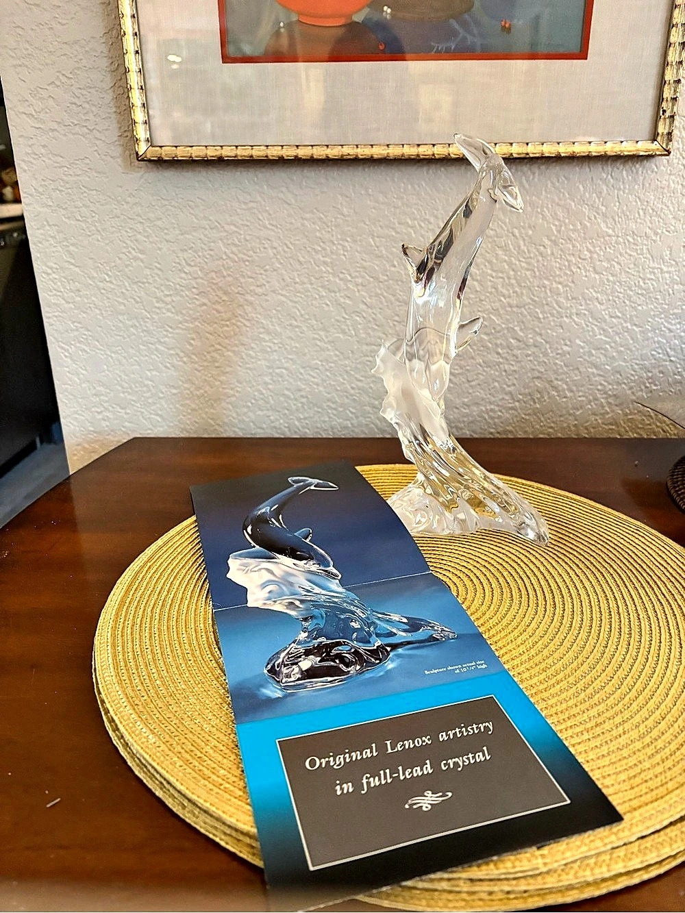 Lenox Surrender to the Beauty of the Dolphin Crystal Sculpture